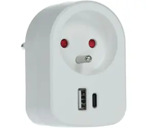 Retlux RPC 70 WH Steckdose + 2x USB (5V/2100mA)