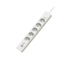 Viking YC53 Verlängerungskabel weiß / 5x AC 230V / 1x USB-A / 2x USB-C / Länge 1,5 m