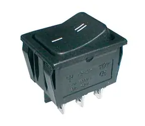 Solarmi Wippschalter 2-polig/6-polig EIN-EIN 250V/15A schwarz