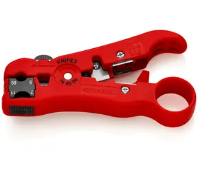 Knipex 166006SB Abisolierwerkzeug für Koaxial- und Datenkabel
