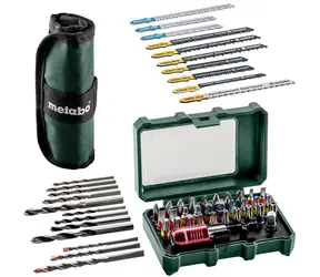 Metabo Zubehörset 55-tlg. / Set: 13-tlg. Bohrer - 32-tlg. Bits - 10-tlg. Sägen