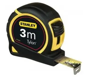 Stanley 1-30-687 / Maßband 3M / gelbes Stahlband 12,7 mm / Klasse II / Bi-Kunststoff / Tylon