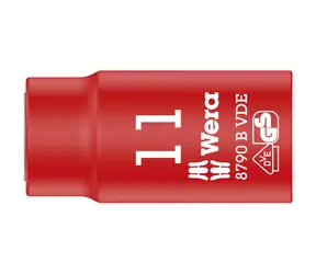 Wera 8790 B - 11 x 46 mm/ Steckdosenadapter Zyklop VDE / isoliert / mit Anschlussgröße 3|8"