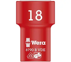 Wera 8790 B - 18 x 46 mm/ Steckdosenadapter Zyklop VDE / isoliert / mit Anschlussgröße 3|8"