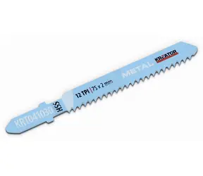KREATOR KRT041030 / Sägeblatt für Metall / HSS / Klemmung T / Blattlänge 75 mm / Teilung 2,0 mm / 12 TPI / 2 Stk
