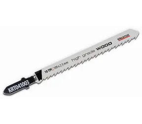 KREATOR KRT041003 / Sägeblatt für Weichholz / HCS / T-Klemmung / Blattlänge 100 mm / Teilung 2,5 mm / 10 TPI / 2 Stk