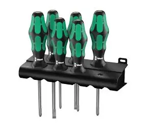 Wera 335|350|355|6 Kraftform PLUS Lasertip Schraubendreher-Set + Ständer / Ausverkauf