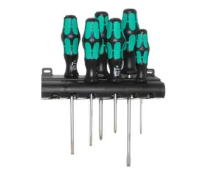 Wera 334|6 / Schraubendreher-Set mit Ständer Kraftform PLUS Lasertip + Ständer