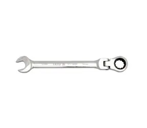 YATO Ratschenschlüssel mit Gelenk / 19 mm / Länge 245 mm / 72 Zähne / CrV