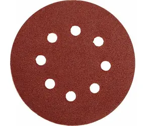 YATO Schleifpapier mit Löchern / Durchmesser 125 mm / Körnung 40 / Klettverschluss / 5 Stk