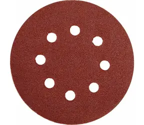 YATO Schleifpapier mit Löchern / Durchmesser 125 mm / Körnung 120 / Klettverschluss / 5 Stk