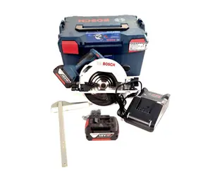 BOSCH GKS 18V-57G + 2x Akku und Ladegerät / Akku-Kreissäge / 18V / 3400 U/min / Durchmesser 165mm / Schnitttiefe 57mm