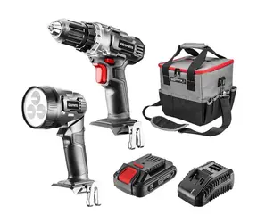 Graphite 58G016 / Akku-Werkzeugset 5-teilig / 18V / Bohrschrauber + Taschenlampe + Tasche + Akku + Ladegerät
