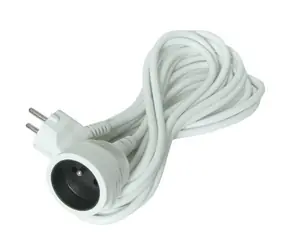 Solight Verlängerungskabel - Stecker 1 Buchse 7m weiß / 3 x 1mm2