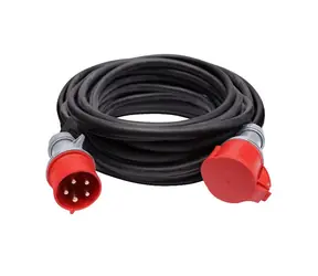 Solight -Verlängerung 400V-32A Versorgung - Stecker 1 Buchse 20m schwarz / 5 x 2,5mm2