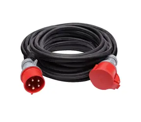 Solight Verlängerung 400V-32A Versorgung - Stecker 1 Buchse 25m schwarz / 5 x 2,5mm2