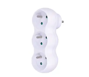 Solight Abzweig mit Halterung 3 Steckdosen weiß / 3 x 10A