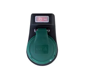 Solight Dauersteckdose IP44 schwarz / 16A / Schalter