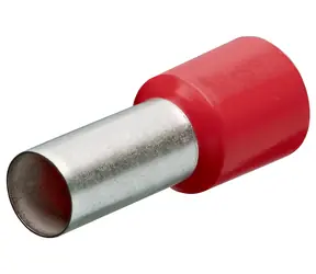 Knipex 97 99 337 Isolierte Aderendhülsen rot / 10mm2 / Länge: 22mm / 100 Stück.