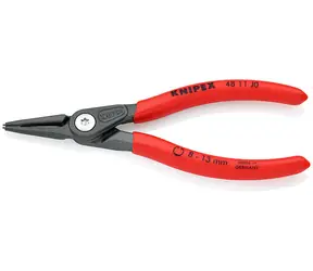 Knipex 48 11 J0 Präzisions-Sicherungsringzange für Innenringe in Löchern 140 mm / 8-13 mm / Spitzen: 0,9 mm