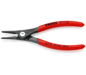 Knipex 49 11 A1 Präzisions-Sicherungsringzange für Außenringe auf Wellen 140mm / 10-25mm / 1,3mm