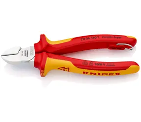 Knipex 70 06 160 T VDE-Seitenschneider mit Aufstecköse 160mm / weich: 4mm / mittelhart: 3mm / hart: 2mm