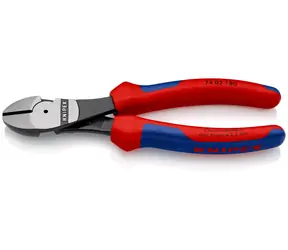 Knipex 74 02 180 SB Power Seitenschneider 180 mm / halbhart: 3,8 mm / hart: 2,7 mm / Faden: 2,2 mm
