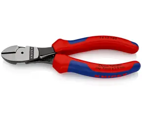 Knipex 74 12 180 Power Seitenspaltzange 180 mm / halbhart: 3,8 mm / hart: 2,7 mm / bespannt: 2,2 mm