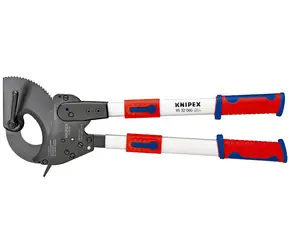 Knipex 95 32 060 Kabelzange (Ratschenprinzip mit Verriegelung) mit Teleskopgriffen. 630 mm / 60 mm / 740 mm / MCM 1400