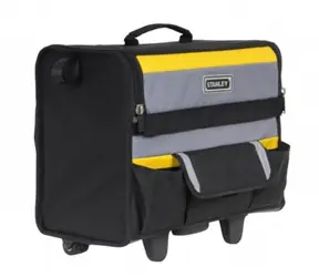 Stanley 1-97-515 Werkzeugtasche mit Rollen / Maße: 46 x 33 x 45 cm / Griff / Deckel mit Reißverschluss / Außentaschen