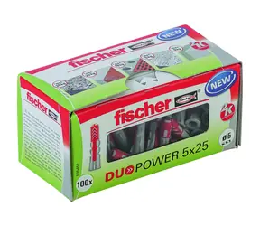 fischer DuoPower 5x25 LD Dübel 100 Stk