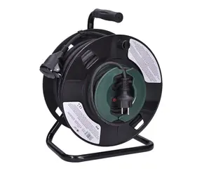 Solight PB31 Verlängerungskabel auf Trommel 1 Steckdose für den Außenbereich 50 m / Gummikabel / 3x 1,5 mm2 / IP44