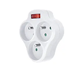 Solight P99 Anschlussdose 3 x 10A weiß / Schalter