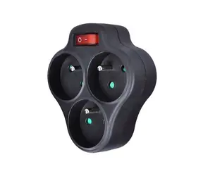 Solight P99B Anschlussdose 3 x 10A schwarz / Schalter
