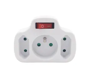 Solight Anschlussdose 1x 10A + 2x 2,5A weiß / Schalter