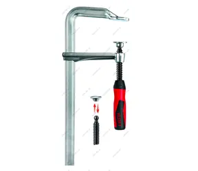 Bessey GZ40-2K/ Ganzstahl-Schraubzwinge mit 2K-Griff / 400 x 120 mm / Spannkraft bis 6000 N