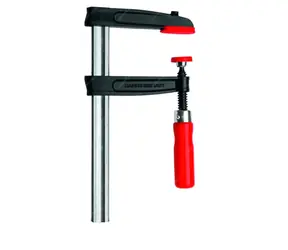 Bessey TPN16BE / Schraubzwinge aus Sphäroguss mit Holzgriff / 160 x 80 mm / Spannkraft bis 5500 N