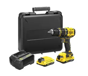 Stanley SFMCD721D2K / Akku-Schlagbohrschrauber / 18 V / 2.100 U/min / 80 Nm / 2 x 2,0 Ah