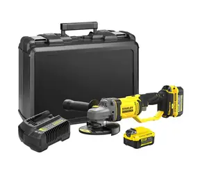 Stanley SFMCG400M2K / Akku-Winkelschleifer / 125 mm / Li- ION / 18 V / 8500 U/min / 2x 4 Ah