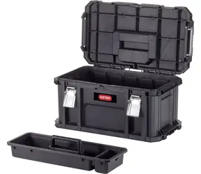 Keter Connect Werkzeugkasten schwarz / Koffer / 31 x 28 x 54 cm