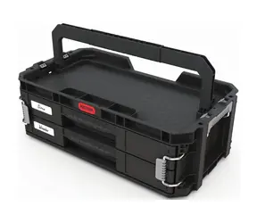 Keter Connect schwarz / Koffer mit 2 Schubladen / 31 x 18 x 54 cm