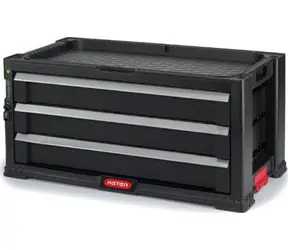 Keter Praktischer Werkzeugkasten mit 3 Schubladen / 562 x 289 x 262 mm