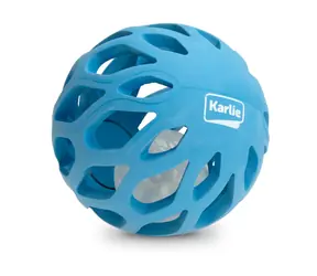 Karlie Gummigitterball mit LED-Licht innen 11,5 cm blau