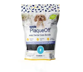 ProDen PlaqueOff Mini Dental Bones pflanzlich mit Blaubeergeschmack 340g