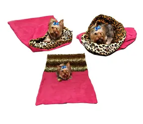 Marysa Bett 3 in 1 für Hunde dunkelrosa-leopard - Größe XL