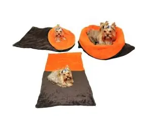 Marysa Bett 3 in 1 für Hunde dunkelgrau-orange - Größe XL