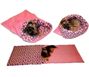 Marysa Bett 3 in 1 für Hunde herzrosa - Größe XL
