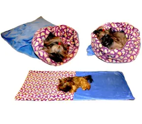 Marysa Bett 3 in 1 für Hunde, herzblau, Größe XL
