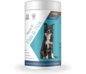 VERM-X Natürliches Pulver gegen Flöhe und Zecken für Hunde 70 g