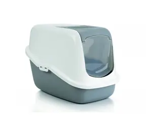 Beeztees NESTOR Toilette für Katzen grau-weiß